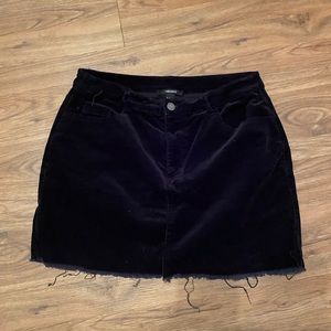 Forever 21 Frayed Corduroy Skirt